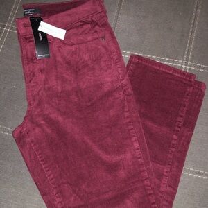 Corduroy straight leg pants